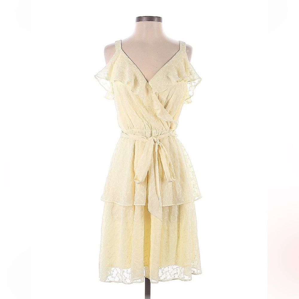 4P Gal Meets Glam Helena Ruffle Dress in Sunshine Yellow